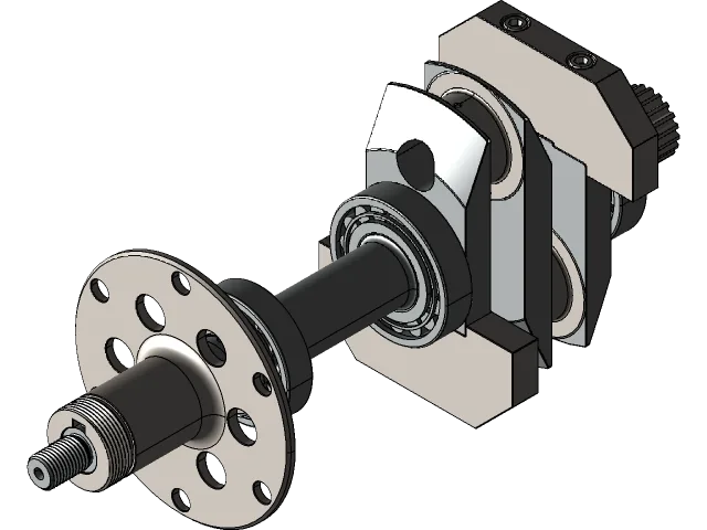 3D model of an Aeronca E-113A crankshaft assembly