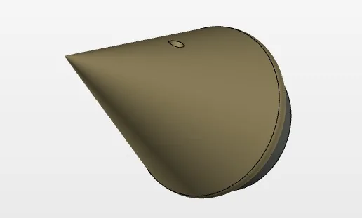 Surface model of a rocket nose cone